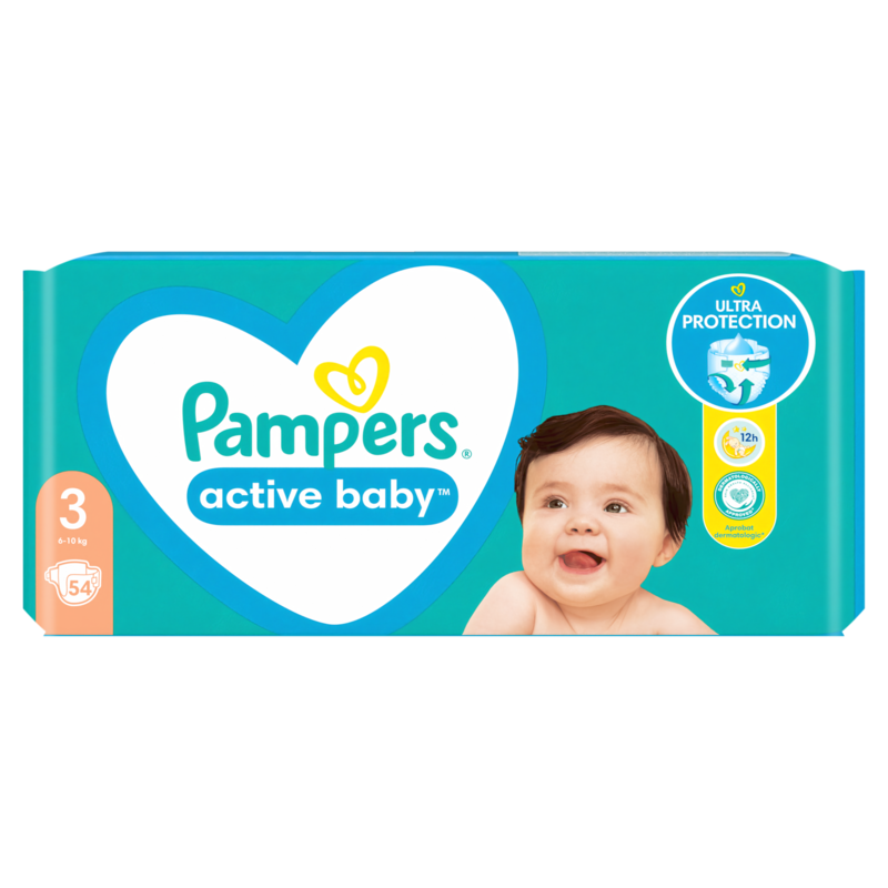PAMPERS - ACTIVE BABY Νο3 (6-10kg) - 54τεμ.